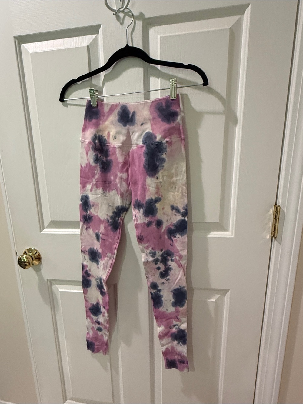 Spiritual Gangster Pink & Purple Tie-Dye Kids Leggings